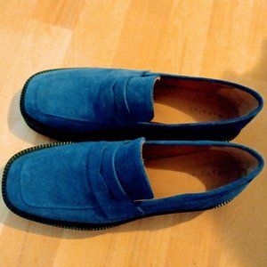 Cute Bright Blue Loafers US7 EUR38